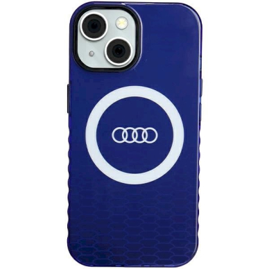 Originalus Audi dėklas IML Big Logo MagSafeiPhone 15 / 14 / 13 - mėlynas Originalus Audi dėklas IML Big Logo MagSafeiPhone 15 / 14 / 13 - mėlynas