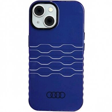 Originalus Audi dėklas IML MagSafeiPhone 15 / 14 / 13 - mėlynas Originalus Audi dėklas IML MagSafeiPhone 15 / 14 / 13 - mėlynas