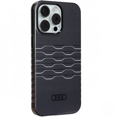Originalus Audi dėklas IML MagSafeiPhone 15 Pro Max - Juodas 5 Originalus Audi dėklas IML MagSafeiPhone 15 Pro Max - Juodas 5