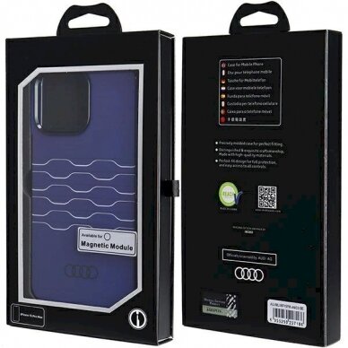 Originalus Audi dėklas IML MagSafeiPhone 15 Pro Max - mėlynas 6 Originalus Audi dėklas IML MagSafeiPhone 15 Pro Max - mėlynas 6