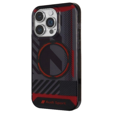 Audi IML Sport MagSafe Dėklas iPhone 14 Pro 6.1&quot; Juodas/Juodas hardcase AU-IMLMIP14P-RSQ/D2-BK 1