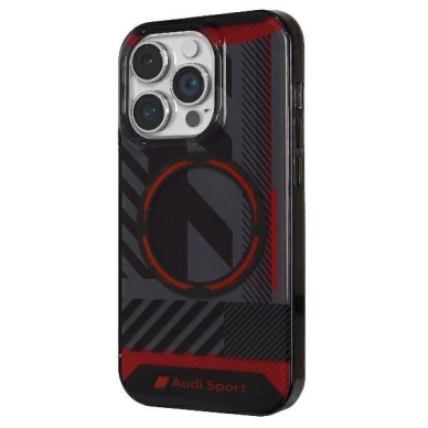 Audi IML Sport MagSafe Dėklas iPhone 14 Pro Max 6.7&quot; Juodas/Juodas hardcase AU-IMLMIP14PM-RSQ/D2-BK 1