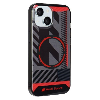 Audi IML Sport MagSafe Dėklas iPhone 15 / 14 Plus Plus 6.7&quot; Juodas/Juodas hardcase AU-IMLMIP15M-RSQ/D2-BK 2