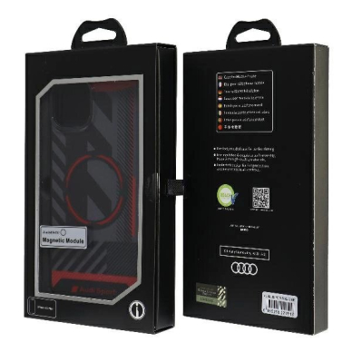 Audi IML Sport MagSafe Dėklas iPhone 15 / 14 Plus Plus 6.7&quot; Juodas/Juodas hardcase AU-IMLMIP15M-RSQ/D2-BK 6