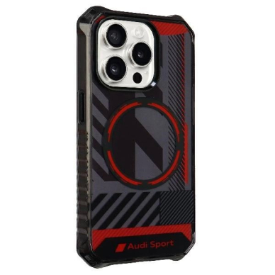 Audi IML Sport MagSafe Dėklas iPhone 15 Pro 6.1&quot; Juodas/Juodas hardcase AU-IMLMIP15P-RSQ/D2-BK 2