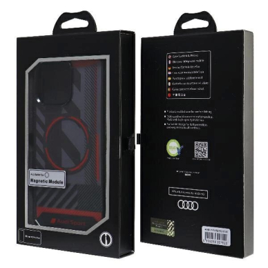 Audi IML Sport MagSafe Dėklas iPhone 15 Pro Max 6.7" Juodas/Juodas hardcase AU-IMLMIP15PM-RSQ/D2-BK 6 Audi IML Sport MagSafe Dėklas iPhone 15 Pro Max 6.7" Juodas/Juodas hardcase AU-IMLMIP15PM-RSQ/D2-BK 6