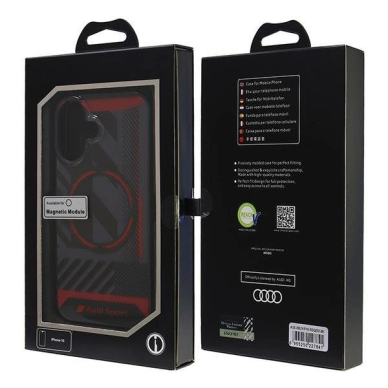 Audi IML Sport MagSafe iPhone 16 6.1&quot; Juodas/Juodas hardcase AUS-IMLMIP16-RSQ/D2-BK 6