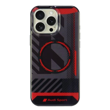 Audi IML Sport MagSafe iPhone 16 Pro Max 6.9&quot; Juodas/Juodas hardcase AUS-IMLMIP16PM-RSQ/D2-BK
