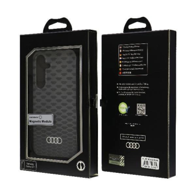 Audi IML Stitching Pattern MagSafe Dėklas S24 S921 Juodas/Juodas hardcase AU-IMLMS24-Q5/D3-BK 6