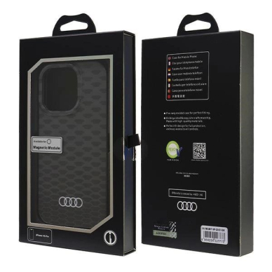 Audi IML Stitching Pattern MagSafe iPhone 16 Pro 6.3&quot; Juodas/Juodas hardcase AU-IMLMIP16P-Q5/D3-BK 6