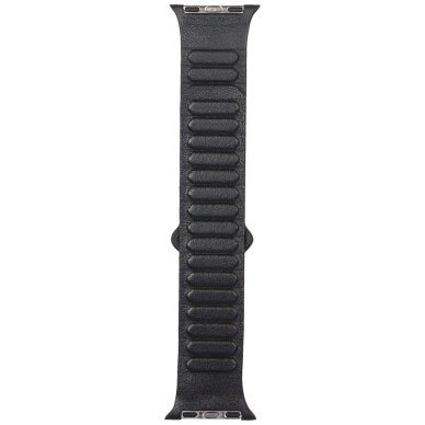 Apple Watch 40 / 41 / 42 mm Audi logotipuotas natūralios odos magnetinis dirželis – juodas 1