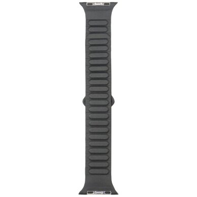 Apple Watch 44 / 45 / 46 / 49 mm Audi logotipuotas dirbtinės odos magnetinis dirželis – juodas 1