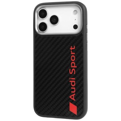 iPhone 17 Pro Max dėklas Audi R8 Carbon Fiber, MagSafe – juodas 2