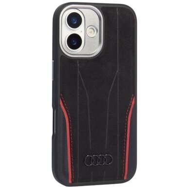 iPhone 17 dėklas Audi R8 Genuine Leather, MagSafe – juodai raudonas 1 iPhone 17 dėklas Audi R8 Genuine Leather, MagSafe – juodai raudonas 1