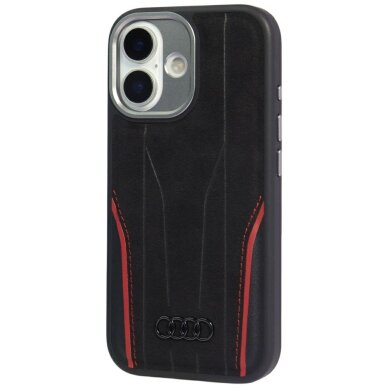 iPhone 17 dėklas Audi R8 Genuine Leather, MagSafe – juodai raudonas 2 iPhone 17 dėklas Audi R8 Genuine Leather, MagSafe – juodai raudonas 2