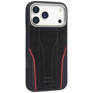 iPhone 17 Pro dėklas Audi R8 Genuine Leather, MagSafe – juodas ir raudonas 1 iPhone 17 Pro dėklas Audi R8 Genuine Leather, MagSafe – juodas ir raudonas 1