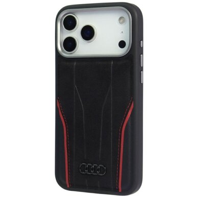 iPhone 17 Pro Max dėklas Audi R8 Genuine Leather, MagSafe – juodas ir raudonas 2 iPhone 17 Pro Max dėklas Audi R8 Genuine Leather, MagSafe – juodas ir raudonas 2
