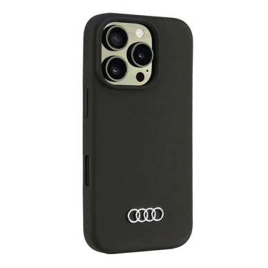 Audi Silikoninis Dėklas iPhone 16 Pro 6.3&quot; Juodas/Juodas hardcase AU-LSRIP16P-Q3/D1-BK 1