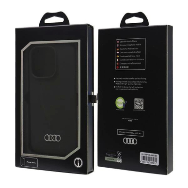 Audi Silikoninis Dėklas iPhone 16 Pro 6.3&quot; Juodas/Juodas hardcase AU-LSRIP16P-Q3/D1-BK 6