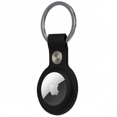 Audi dirbtinės odos AirTag dėklas – juodas 4 Audi dirbtinės odos AirTag dėklas – juodas 4