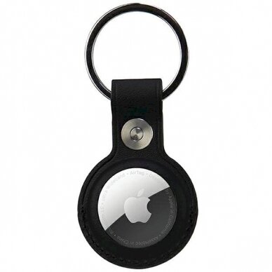 Audi dirbtinės odos AirTag dėklas – juodas
