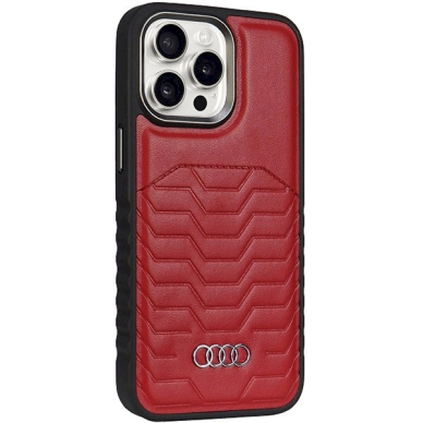 Audi Dirbtinės odos MagSafe dėklas iPhone 14 Pro Max - Raudonas 5 Audi Dirbtinės odos MagSafe dėklas iPhone 14 Pro Max - Raudonas 5