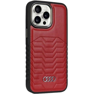 Audi Dirbtinės odos MagSafe dėklas iPhone 14 Pro - Raudonas 5 Audi Dirbtinės odos MagSafe dėklas iPhone 14 Pro - Raudonas 5