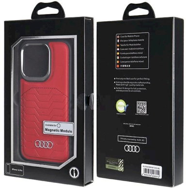 Audi Dirbtinės odos MagSafe dėklas iPhone 14 Pro - Raudonas 6 Audi Dirbtinės odos MagSafe dėklas iPhone 14 Pro - Raudonas 6