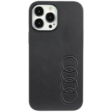 Dėklas Audi Synthetic Leather iPhone 13 Pro Max Juodas AU-TPUPPCIP13PM-TT/D1-BK Dėklas Audi Synthetic Leather iPhone 13 Pro Max Juodas AU-TPUPPCIP13PM-TT/D1-BK