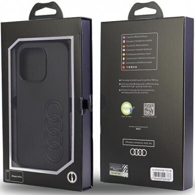 Dėklas Audi Synthetic Leather iPhone 14 Pro Juodas AU-TPUPPCIP14P-TT/D1-BK 6 Dėklas Audi Synthetic Leather iPhone 14 Pro Juodas AU-TPUPPCIP14P-TT/D1-BK 6