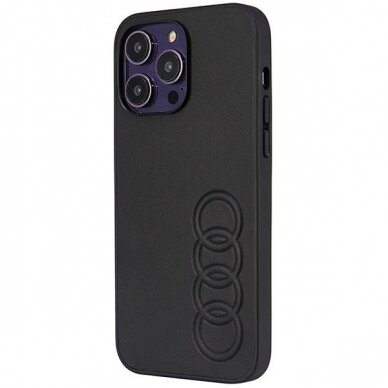 Dėklas Audi Synthetic Leather iPhone 14 Pro Max Juodas AU-TPUPPCIP14PM-TT/D1-BK 2 Dėklas Audi Synthetic Leather iPhone 14 Pro Max Juodas AU-TPUPPCIP14PM-TT/D1-BK 2