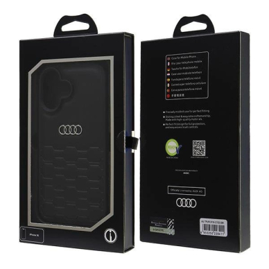 Audi Synthetic Odinis iPhone 16 6.1&quot; Juodas/Juodas hardcase AU-TPUPCIP16-GT/D2-BK 6