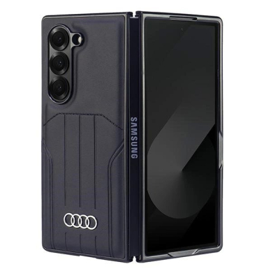 Audi Synthetic Odinis MagSafe Dėklas skirtas Samsung Galaxy Z Fold 6 - Juodas Audi Synthetic Odinis MagSafe Dėklas skirtas Samsung Galaxy Z Fold 6 - Juodas