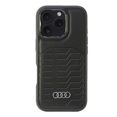 Audi Synthetic Odinis MagSafe iPhone 16 Pro 6.3&quot; Juodas/Juodas hardcase AU-TPUPCMIP16P-GT/D3-BK