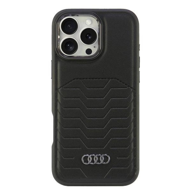 Audi Synthetic Odinis MagSafe iPhone 16 Pro Max 6.9&quot; Juodas/Juodas hardcase AU-TPUPCMIP16PM-GT/D3-BK