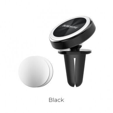 Automobilinis Universalus telefono laikiklis Borofone BH6, tvirtinamas ant ventiliacijos grotelių, magnetinis, juodas Automobilinis Universalus telefono laikiklis Borofone BH6, tvirtinamas ant ventiliacijos grotelių, magnetinis, juodas