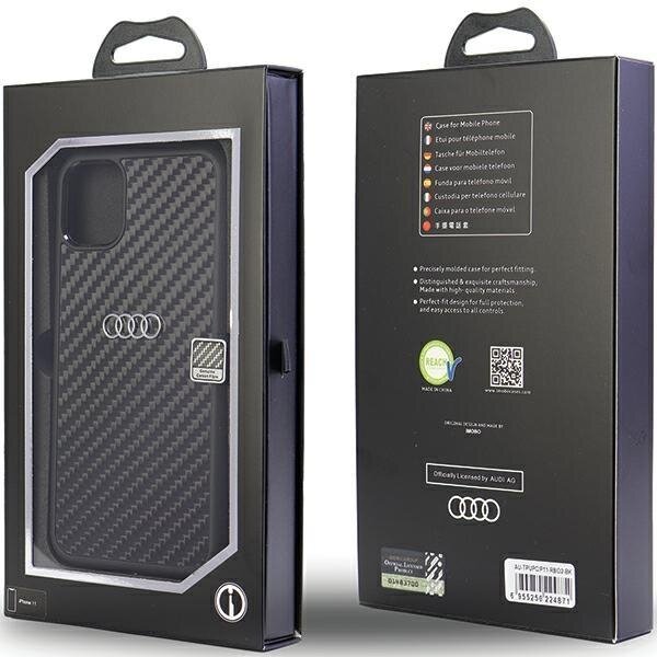 Dėklas Audi Carbon Fiber iPhone 11 / Xr Juodas AU-TPUPCIP11-R8/D2-BK 3 Dėklas Audi Carbon Fiber iPhone 11 / Xr Juodas AU-TPUPCIP11-R8/D2-BK 3