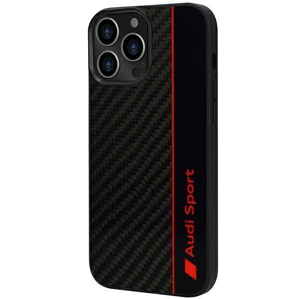 Dėklas Audi Carbon Fiber Stripe iPhone 13 Pro Max Juodas AUS-TPUPCIP13PM-R8/D1-BK 2 Dėklas Audi Carbon Fiber Stripe iPhone 13 Pro Max Juodas AUS-TPUPCIP13PM-R8/D1-BK 2