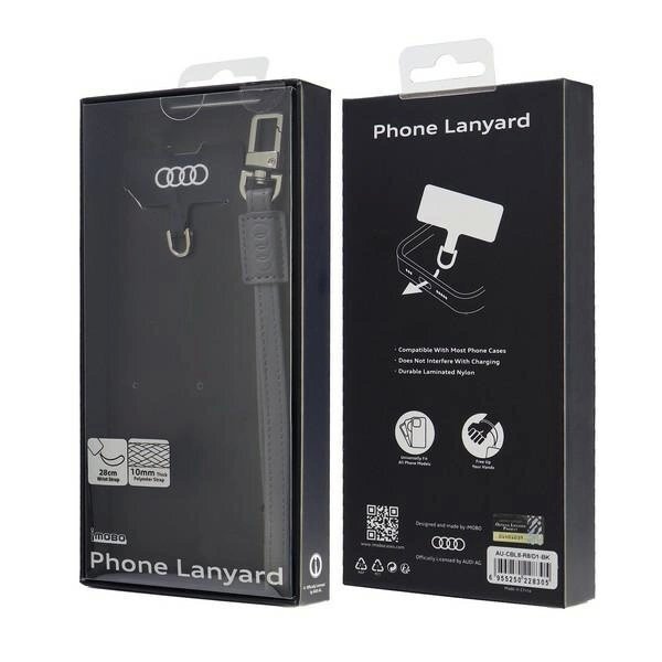 Odinė virvelė Audi Crossbody 28 cm × 10 mm – pilka 2 Odinė virvelė Audi Crossbody 28 cm × 10 mm – pilka 2