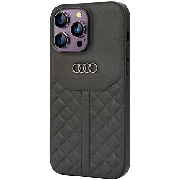 Dėklas Audi Genuine Leather iPhone 14 Pro Max - Juodas AU-TPUPCIP14PM-Q8/D1-BK 2 Dėklas Audi Genuine Leather iPhone 14 Pro Max - Juodas AU-TPUPCIP14PM-Q8/D1-BK 2