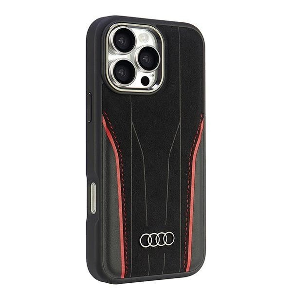 Audi Genuine Odinis MagSafe iPhone 16 Pro Max 6.9" Juodas-Raudonas hardcase AU-TPUPCMIP16PM-R8/D3-RD 1