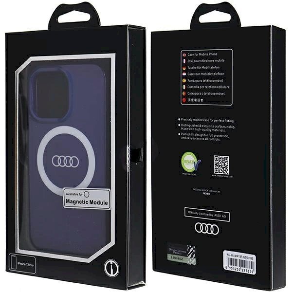 Originalus Audi dėklas IML Big Logo MagSafeiPhone 13 Pro / 13 - mėlynas 3 Originalus Audi dėklas IML Big Logo MagSafeiPhone 13 Pro / 13 - mėlynas 3