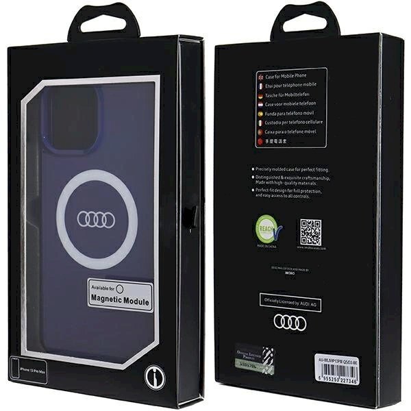 Originalus Audi dėklas IML Big Logo MagSafeiPhone 13 Pro Max - mėlynas 5 Originalus Audi dėklas IML Big Logo MagSafeiPhone 13 Pro Max - mėlynas 5