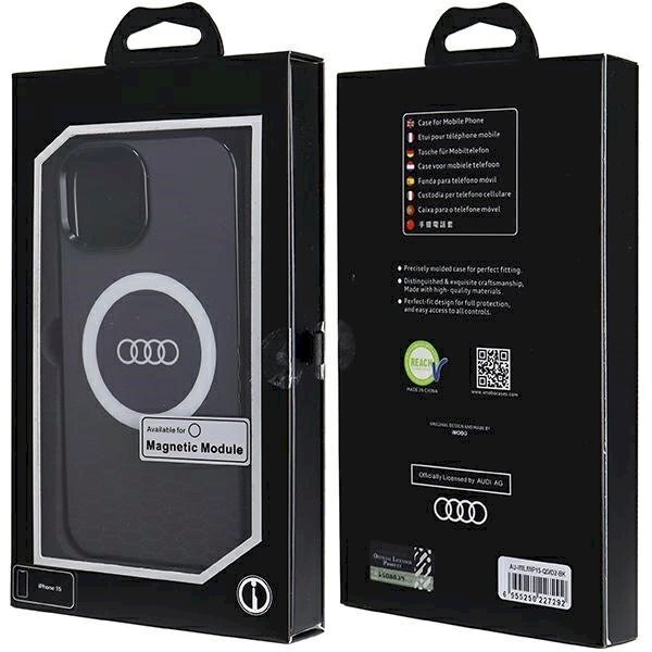 Originalus Audi dėklas IML Big Logo MagSafeiPhone 15 / 14 / 13 - Juodas 6 Originalus Audi dėklas IML Big Logo MagSafeiPhone 15 / 14 / 13 - Juodas 6