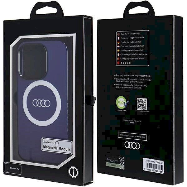 Originalus Audi dėklas IML Big Logo MagSafeiPhone 15 Pro - mėlynas 6 Originalus Audi dėklas IML Big Logo MagSafeiPhone 15 Pro - mėlynas 6
