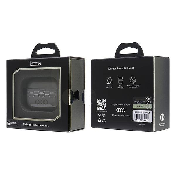 Audi IML Geometric Pattern AirPods Pro 2 Dėklas - Pilkas 5 Audi IML Geometric Pattern AirPods Pro 2 Dėklas - Pilkas 5