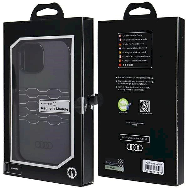Originalus Audi dėklas IML MagSafeiPhone 15 / 14 / 13 - Juodas 6 Originalus Audi dėklas IML MagSafeiPhone 15 / 14 / 13 - Juodas 6