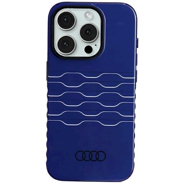 Originalus Audi dėklas IML MagSafeiPhone 15 Pro - mėlynas Originalus Audi dėklas IML MagSafeiPhone 15 Pro - mėlynas