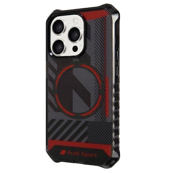 Audi IML Sport MagSafe Dėklas iPhone 15 Pro 6.1&quot; Juodas/Juodas hardcase AU-IMLMIP15P-RSQ/D2-BK 1