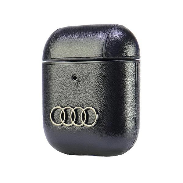 Audi Odinis Big Logo Dėklas skirtas AirPods 1 / 2 - Juodas 2 Audi Odinis Big Logo Dėklas skirtas AirPods 1 / 2 - Juodas 2